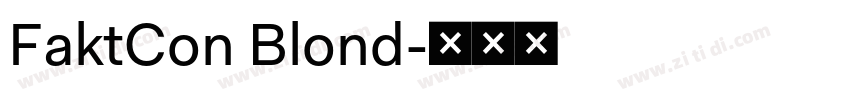 FaktCon Blond字体转换